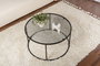 Nordure Mesa de Café 80 Negro, Gris